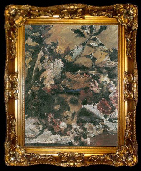 framed  Lovis Corinth Totenkopf mit Eichenlaub, ta009-2